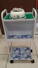 CARRELLO DEPILAZIONE IN METALLO PER ESTETISTA PROFESSIONALE COMPLETO 