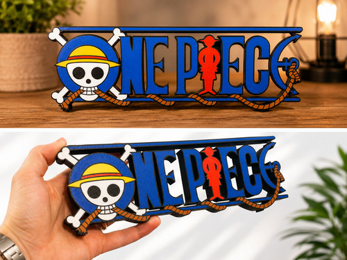 One piece logo - piece, 3d