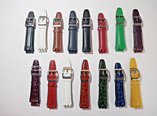 CINTURINO IN PELLE X SWATCH IRONY IN CUOIO LISCIO E STAMPATI  ATTACCO 19 MM.