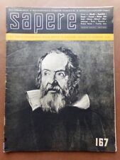 Sapere 15 Dicembre 1941 Speciale Galileo Galilei Scienza Filosofia Opere Sidereo