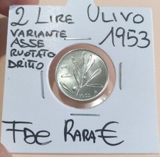 2 LIRE  Ulivo 1953 Asse