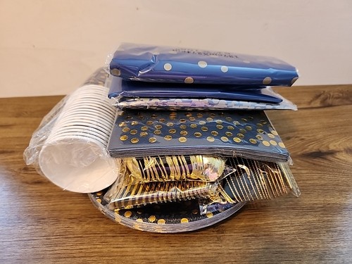 141 pezzi blu navy oro - 141,