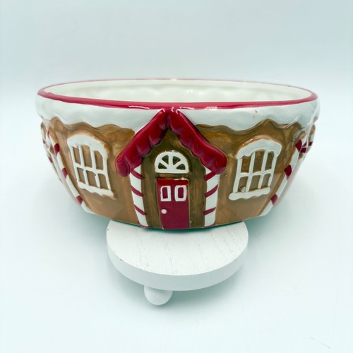 Gingerbread house bowl ceramic - house,