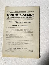 FOGLIO D'ORDINI BOLLETTINO