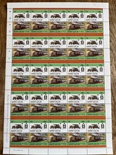 1986 FERROVIE Locomotiva ingranaggio "Tip Top" (1983) - 50x5c ** foglio completo - ST.LUCIA