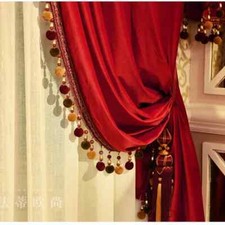 Tende retrò di lusso soggiorno velluto tenda rossa camera da letto baia finestra tenda