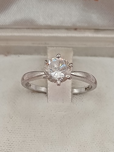 Anello solitario argento 925