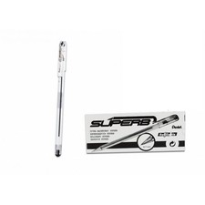 Pentel Superb BK77 Conf. da 12 pz. penna a sfera punta fine da 0,7 mm Nero