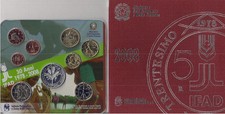 Italia - 2008 Serie completa di 9 monete con 5 euro in argento