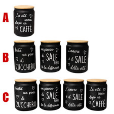 Barattoli zucchero sale caffè - sale,