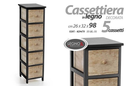 Cassettiera cassetti - cassettiera, 5