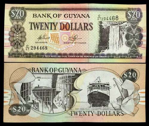 Guyana dollars year 2016 - 20,