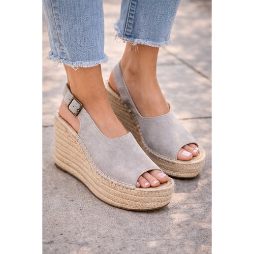 Sandali espadrillas con - , zeppa