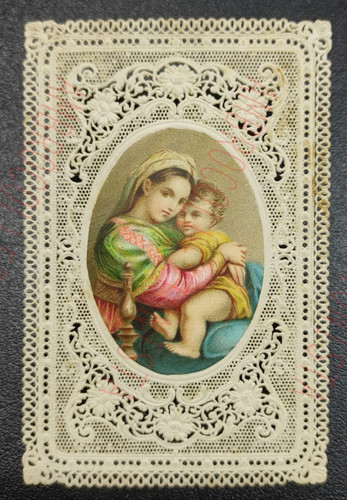 Santino antico con pizzo - antico,