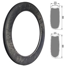 Anello clincher tubolare 700C strada triathlon pista TT bici cerchio carbonio 88*25 mm