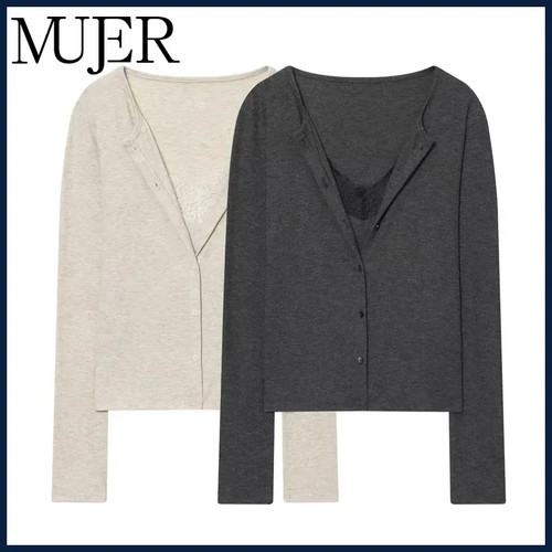 Mujer giacca cropped pizzo - mujer,