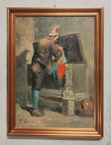 Antico quadro dipinto - dipinto, f