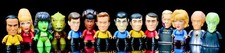 Star Trek TOS TITANS 3" figure posabili Kirk Spock Uhura McCoy Scotty Sulu Gorn