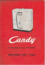 Manuale istruzioni (FOTOCOPIA) per l'uso Lavabiancheria Candy modello bi-matic
