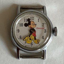 Orologio da polso Ingersoll Topolino vintage anni '50 funzionante senza cinturino