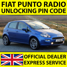 ✅FIAT PUNTO CODICE PIN SBLOCCO NAVIGAZIONE AUTORADIO CODICE PER TUTTI I MODELLI✅