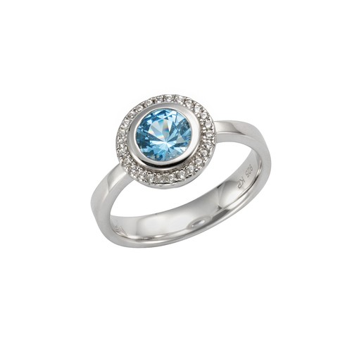 Anello celesta argento - anello,