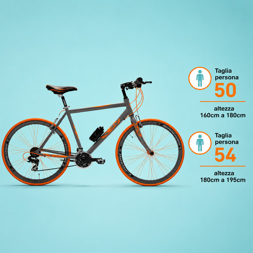 Bici ibrida uomo alluminio - uomo, 28