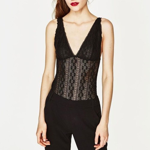 Body zara nero trasparente - nero,