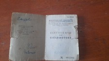 Libretto Certificato  Ciclomotore da collezzione