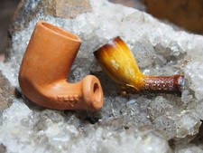 PIPES en TERRE CUITE brune  de