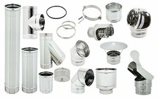 TUBI PER CANNA FUMARIA IN ACCIAIO INOX -AISI 304 L- Ø 80 Ø 100 Ø 120 Ø 130 Ø 150