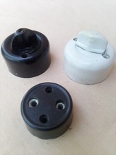 Lotto Interruttore Elettrico  Presa Bachelite Materiale Epoca Anni40