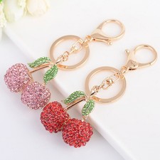  2pcs Creative Cherry Keychain