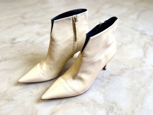 Stivaletti vera pelle beige