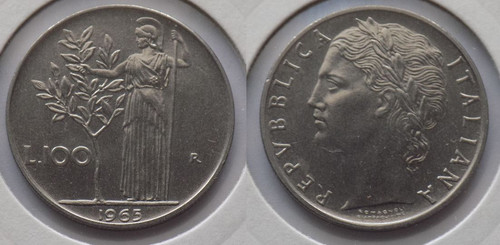 100 lire 1965 fdc - 100,