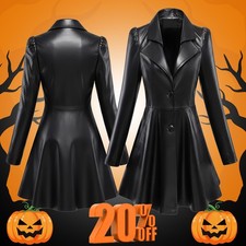 Cappotto donna pelle nero