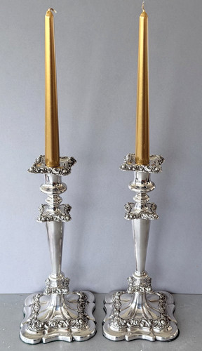 Antica coppia candelabri