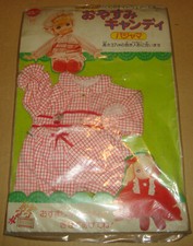 CANDY CANDY GOOD NIGHT CANDY RED/WHITE PAJAMA DOLL 37 CM. POPY ANNI '70