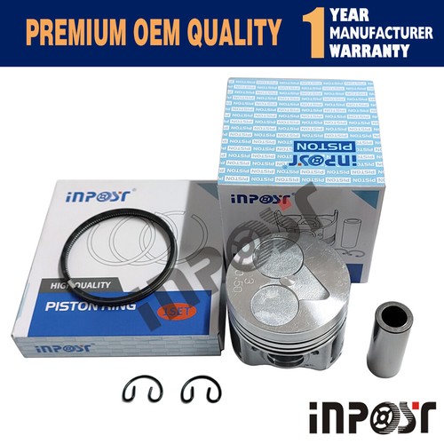 Piston with ring for kubota - with,