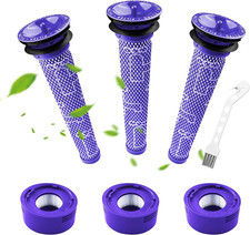 6 pz Filtro Ricambio per Dyson V8 V7, 3 Pre-Filtro E 3 HEAP Post-Filtri Lavabili