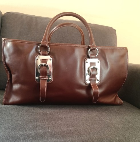 Borsa pelle marrone - pelle,