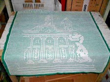 CASA ARTE del RICAMO UNCINETTO RITRATTO di CHIESA C/TAVOLA QUADRO BELLO AFFARE!