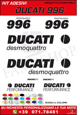 KIT  ADESIVI DECALS MOTO DUCATI 996 DESMOQUATTRO PERSONALIZZATI