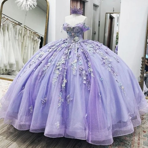 Abito lavanda quinceanera