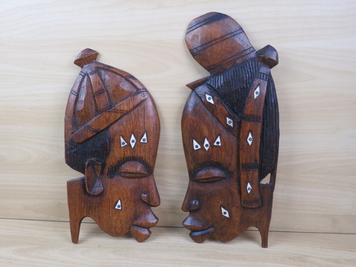 Coppia maschere senegalesi - coppia,