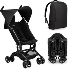 MoMi Passeggino Pocket Pieghevole Trasportabile a Zaino GRACE BLACK
