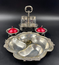 Set antipasto salsiera aperitivo da tavola tavolo 2 porta candele Sheffield