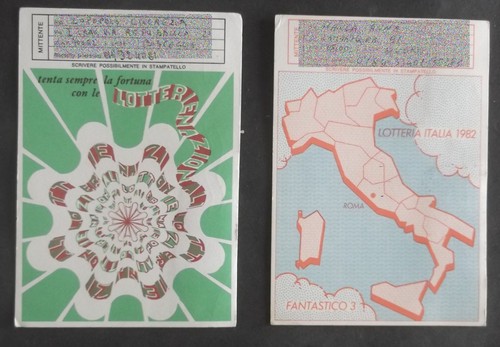 Lotteria italia cartoline 1980 - lotteria,