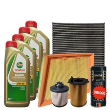 Kit Tagliando Ford Fiesta VII Ecosport 1.5 TDCi Filtri 4 Olio 5W30 Castrol