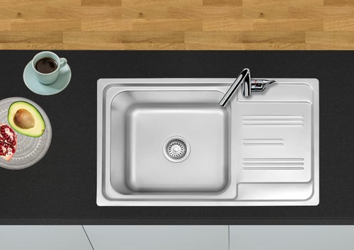 Lavello 75x45 acciaio inox 304